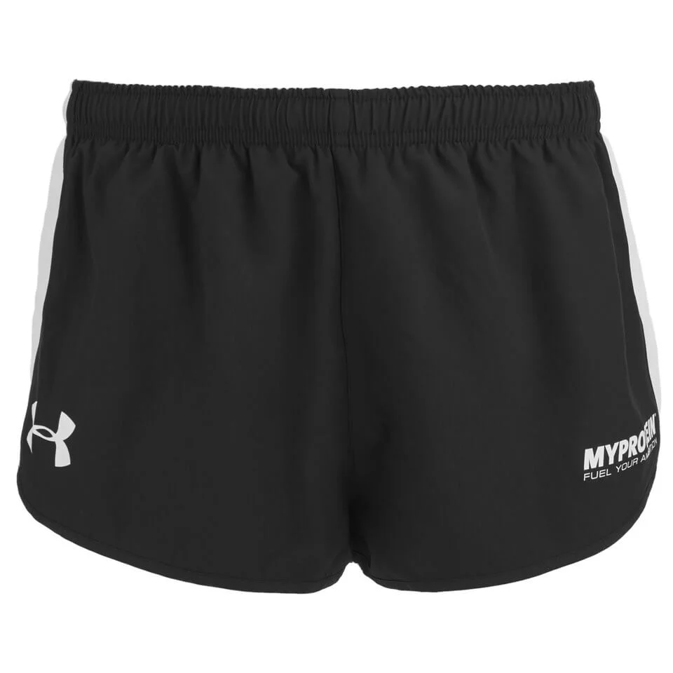 Myprotein Under Armour Men's Athletic Shorts, Black/White الصورة 1
