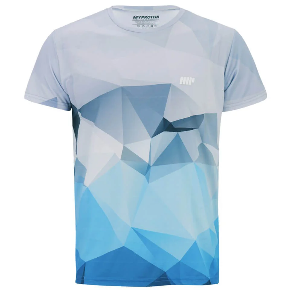 Myprotein Men's Geometric Printed Training Shirt - Light Blue (USA) - S - أزرق الصورة 1
