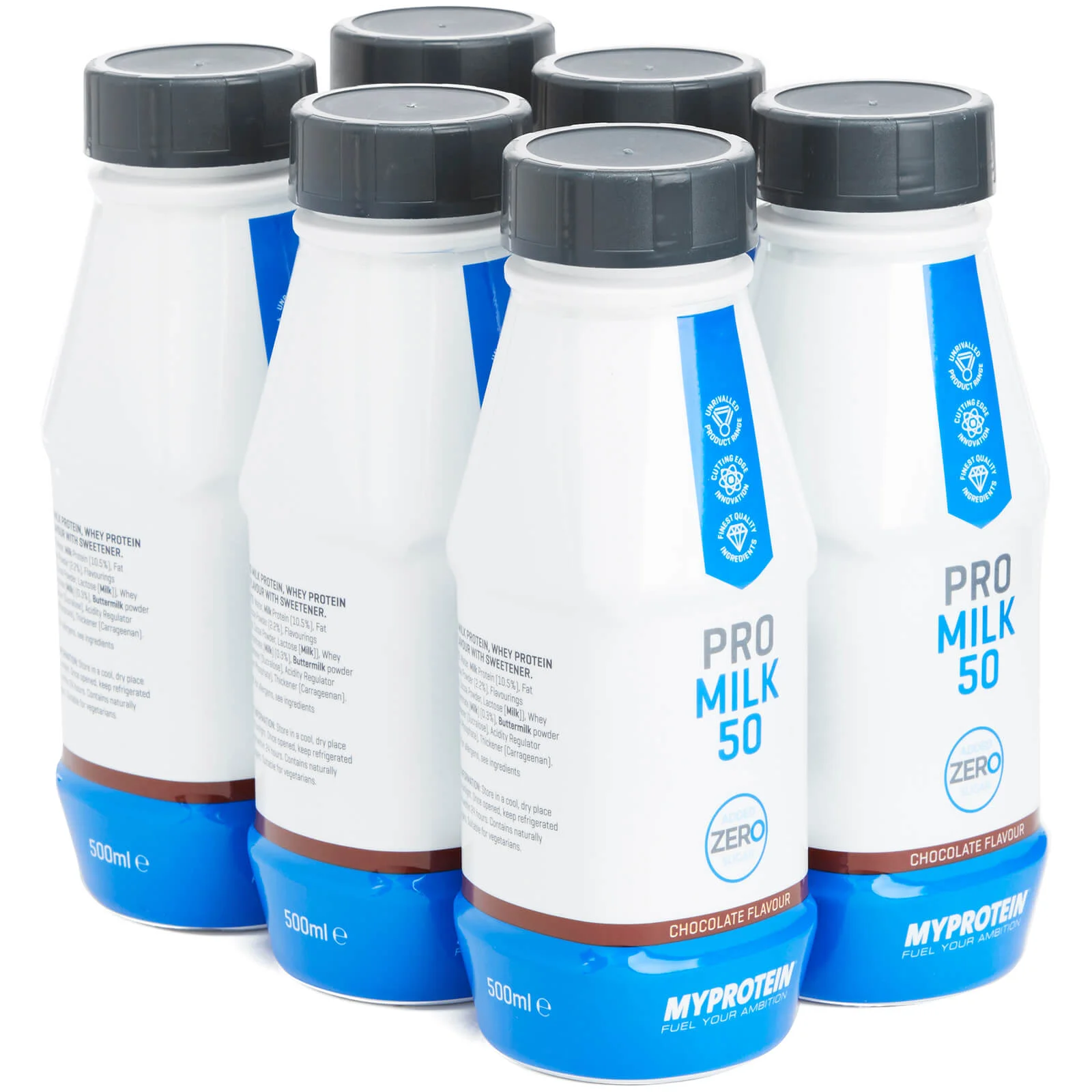 Myprotein Pro Milk 50 Zero - 6 x 500ml - 6 x 500ml - شوكولاتة الصورة 1