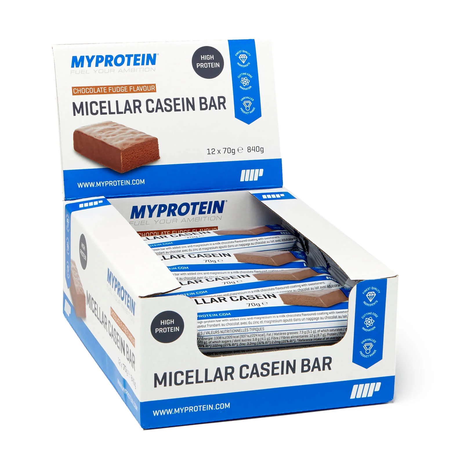 Myprotein Micellar Casein Bar - 12 x 70g - فادج الشوكولاتة الصورة 1