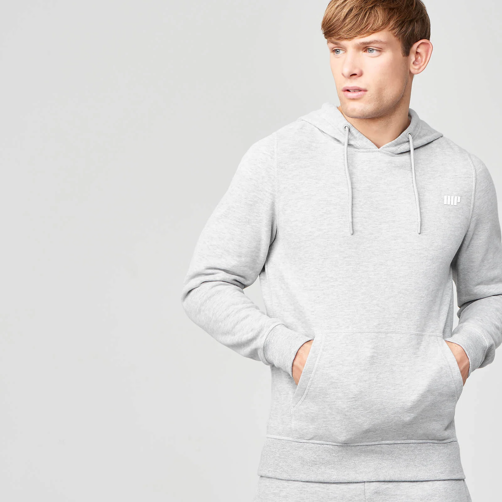 MP Men's Tru-Fit Pullover Hoodie - Grey - S الصورة 1