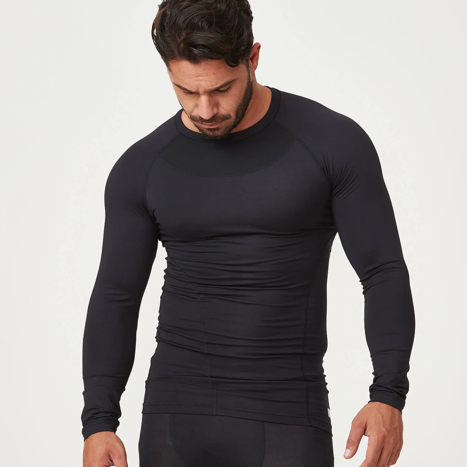 MP Men's Compression Long Sleeve Top - Black - M الصورة 1