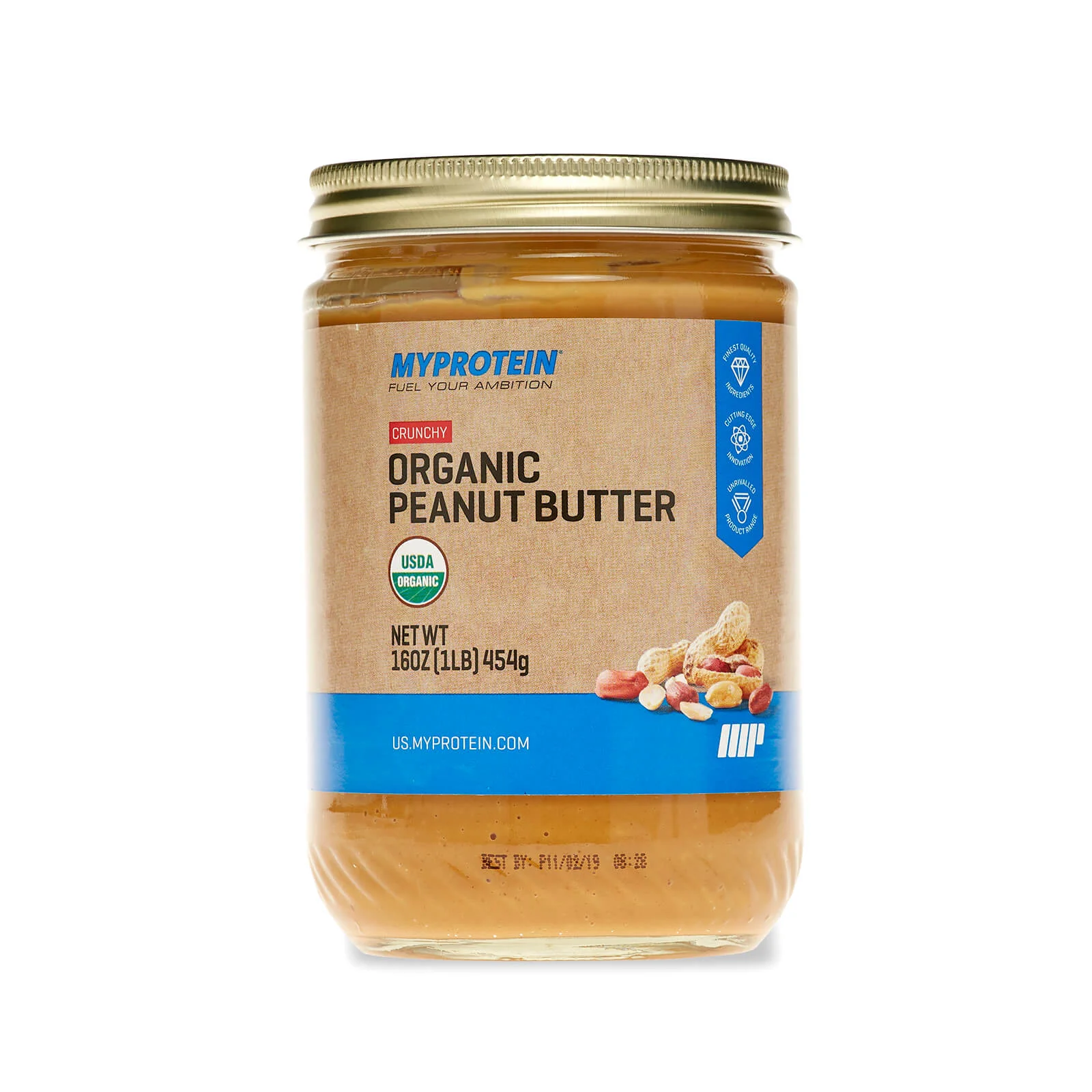 Myprotein Organic American Classic Peanut Butter (USA) - 16Oz - طبيعي - مقرمش الصورة 1