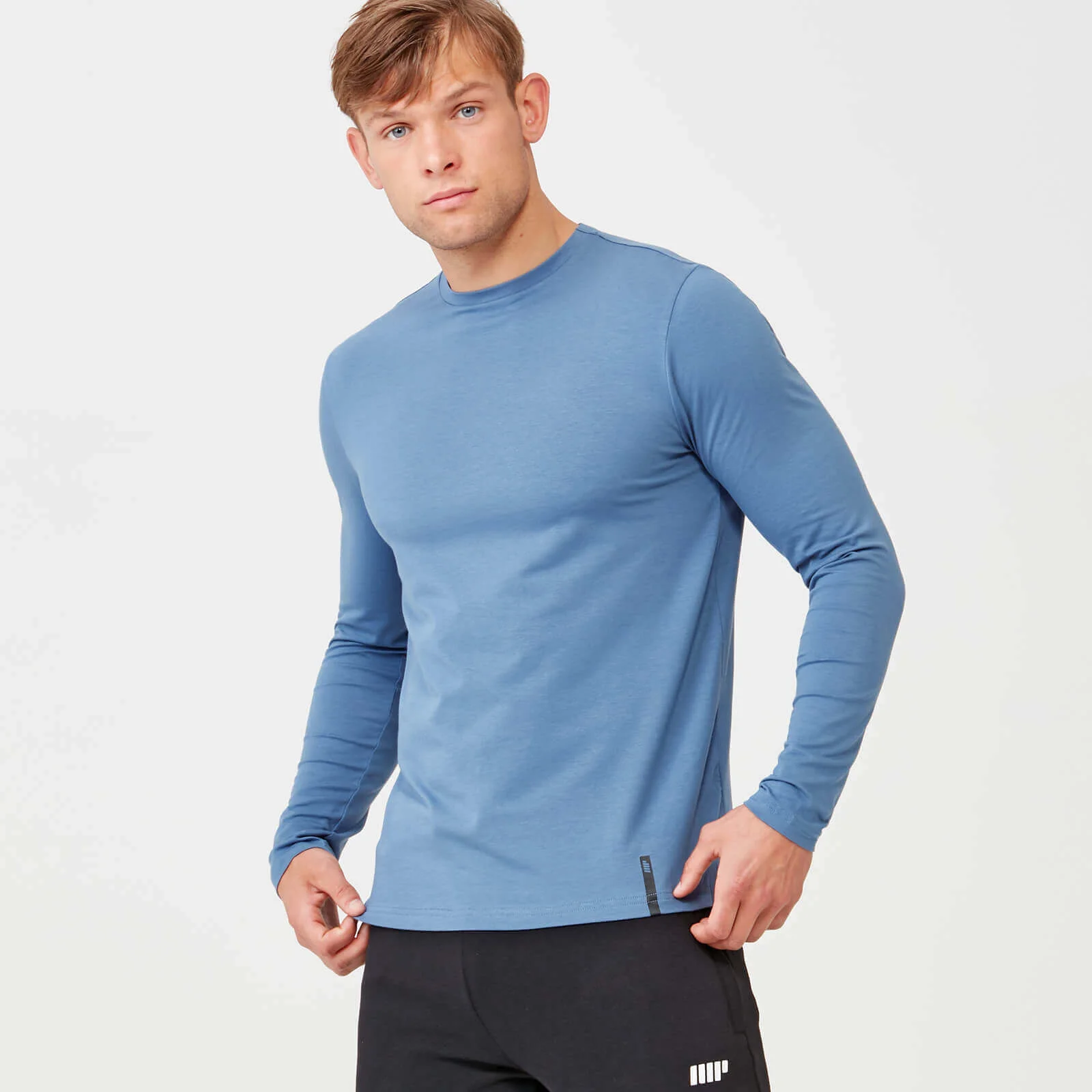 Myprotein Luxe Classic Long Sleeve Crew - S - نسيج رمادي الصورة 1