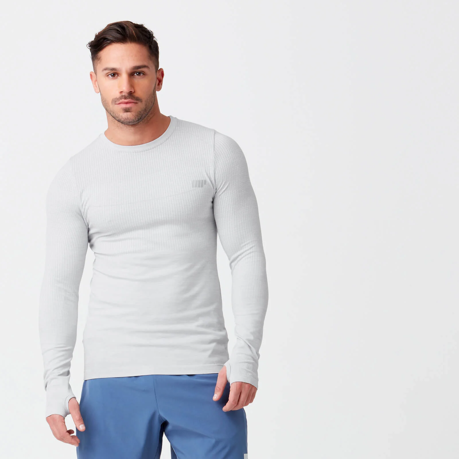 Myprotein Sculpt Seamless Long Sleeve T-Shirt - XS - بترولي الصورة 1