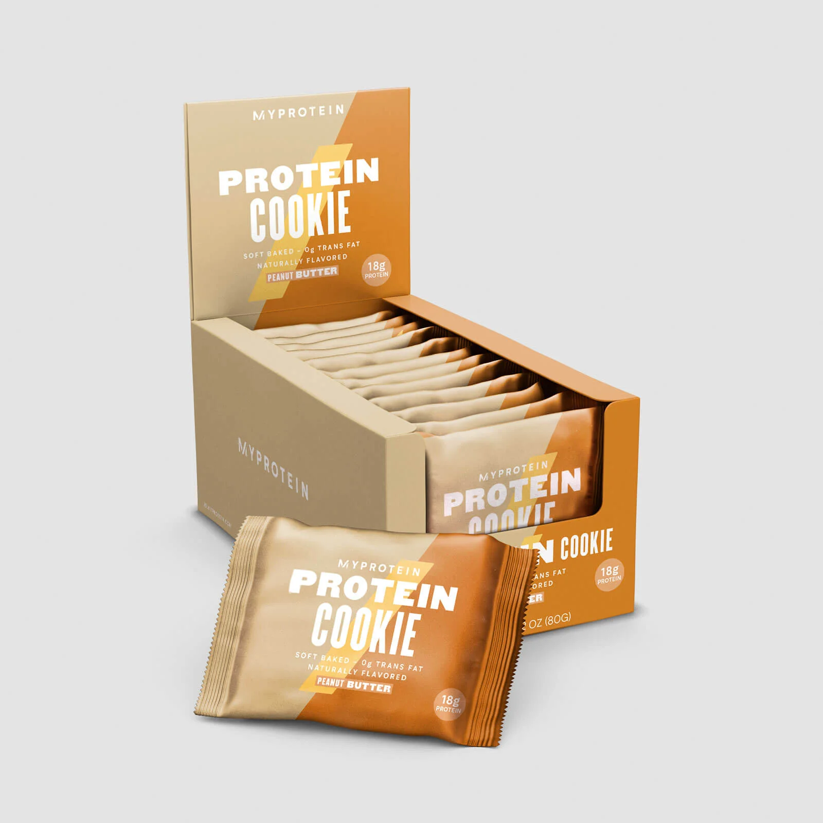 Myprotein Protein Cookie V2, 12 x 2.82 Oz (USA) - شوكولاتة زبدة الفول السوداني الصورة 1