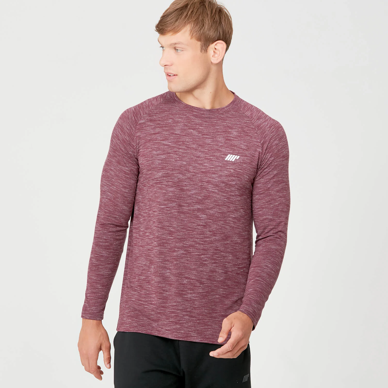MP Performance Long Sleeve T-Shirt - Burgundy Marl - XS الصورة 1