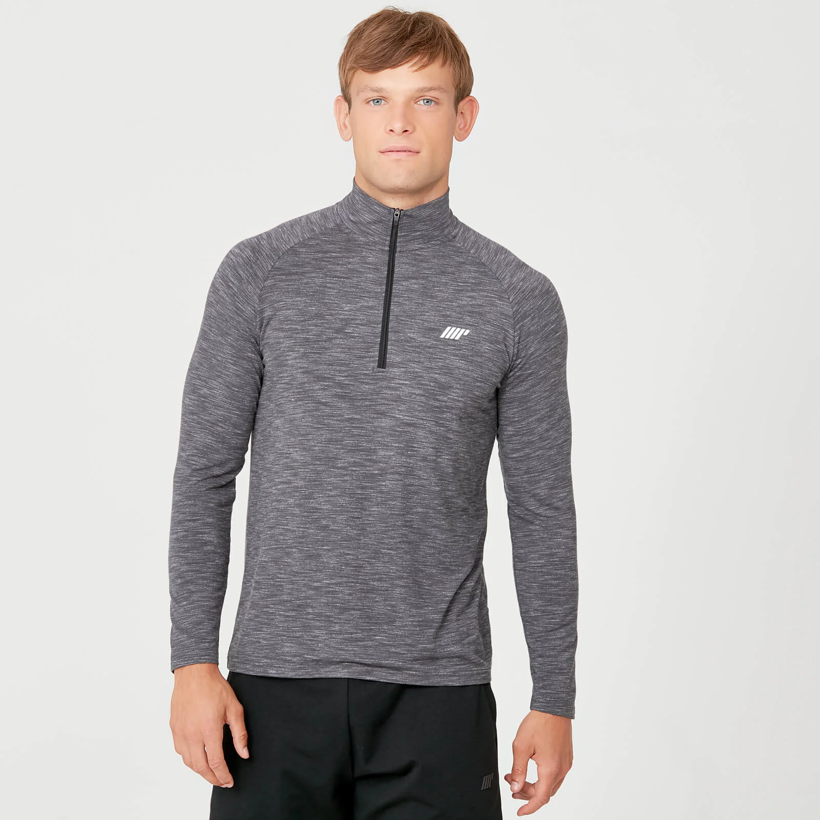 MP Performance 1/4 Zip Top - Charcoal Marl - XS الصورة 1