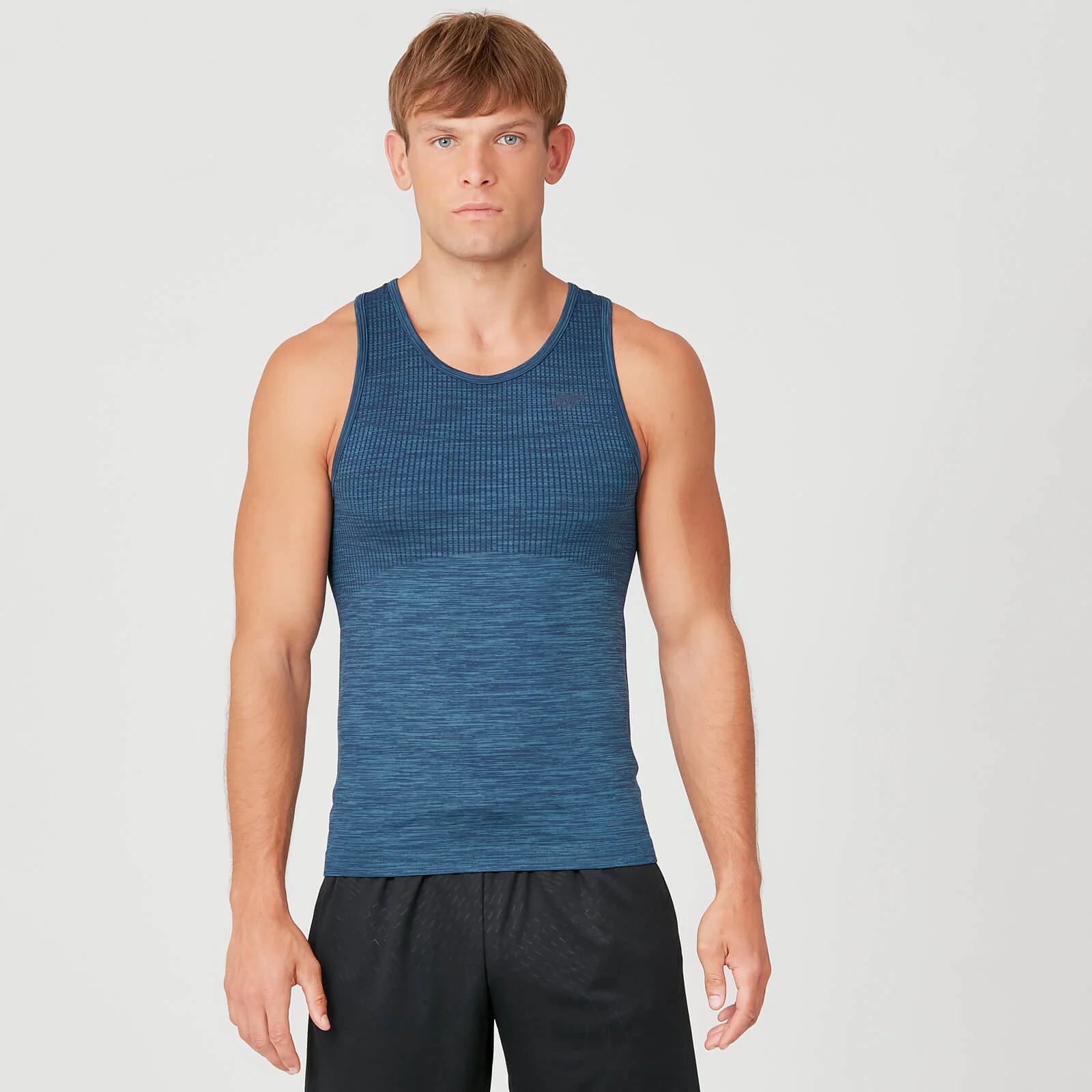 MP Men's Seamless Tank Top - Petrol Blue - XS الصورة 1