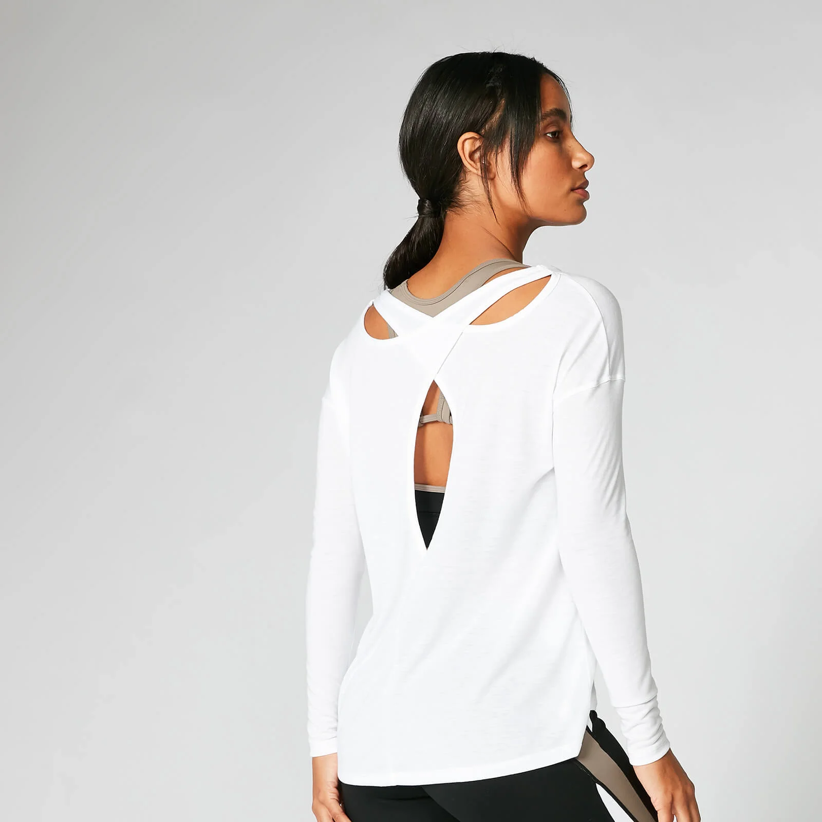 Myprotein Split Long Sleeve T-Shirt - White - XS الصورة 1