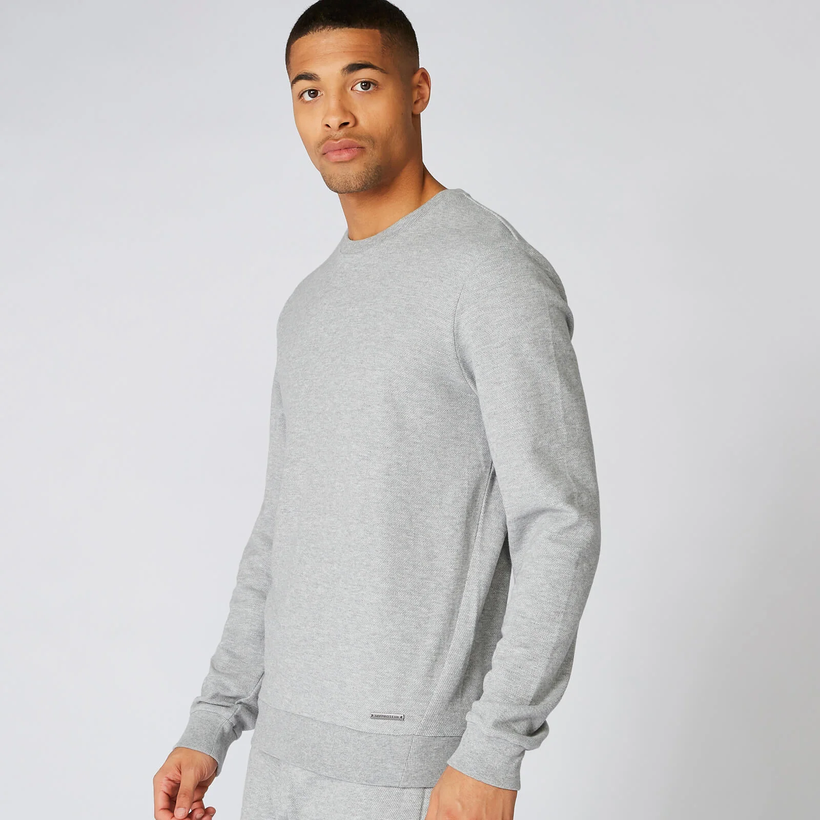MP Men's Evo Crew Neck - Silver Marl - XS - نسيج فضي الصورة 1