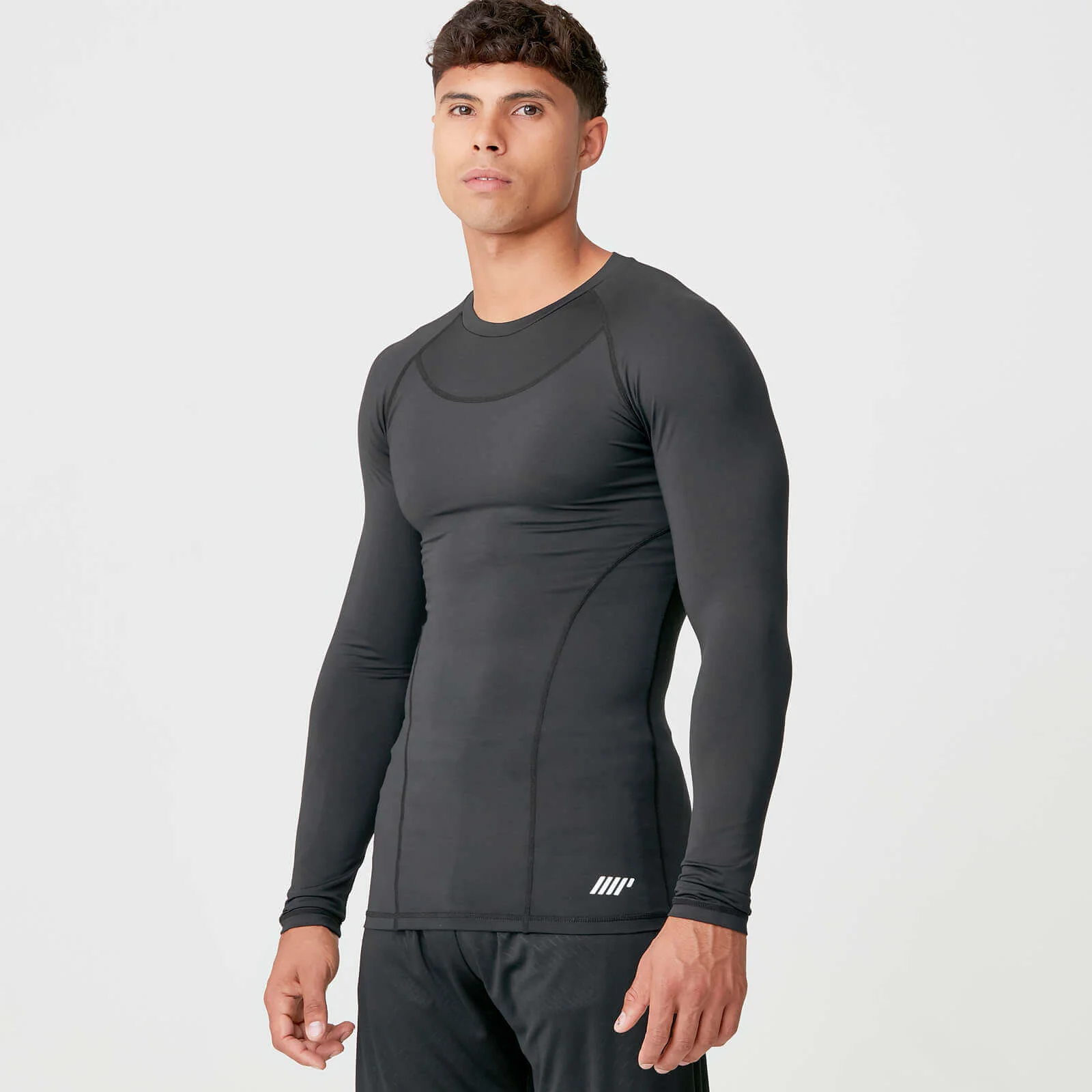 MP Men's Charge Compression Long Sleeve Top - Black - XS الصورة 1