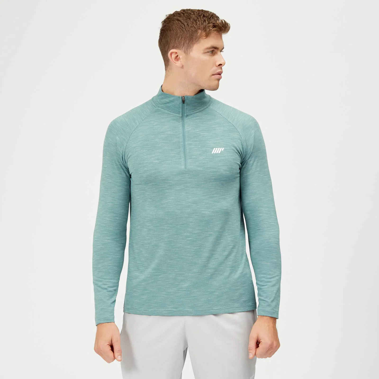 Myprotein Performance 1/4 Zip Top - Airforce Blue Marl - XS الصورة 1