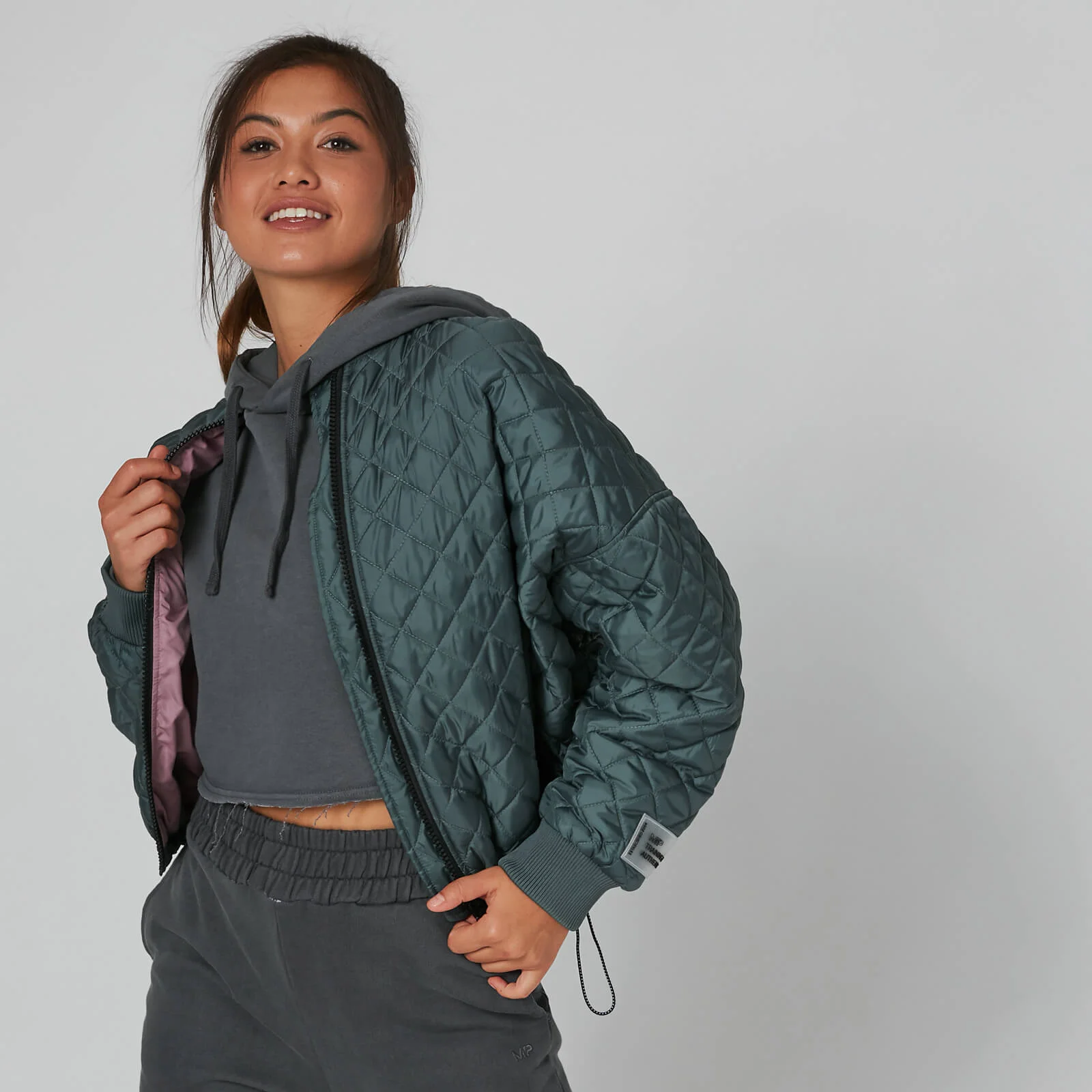 MP Quilted Bomber Jacket - Castle Rock - XS الصورة 1
