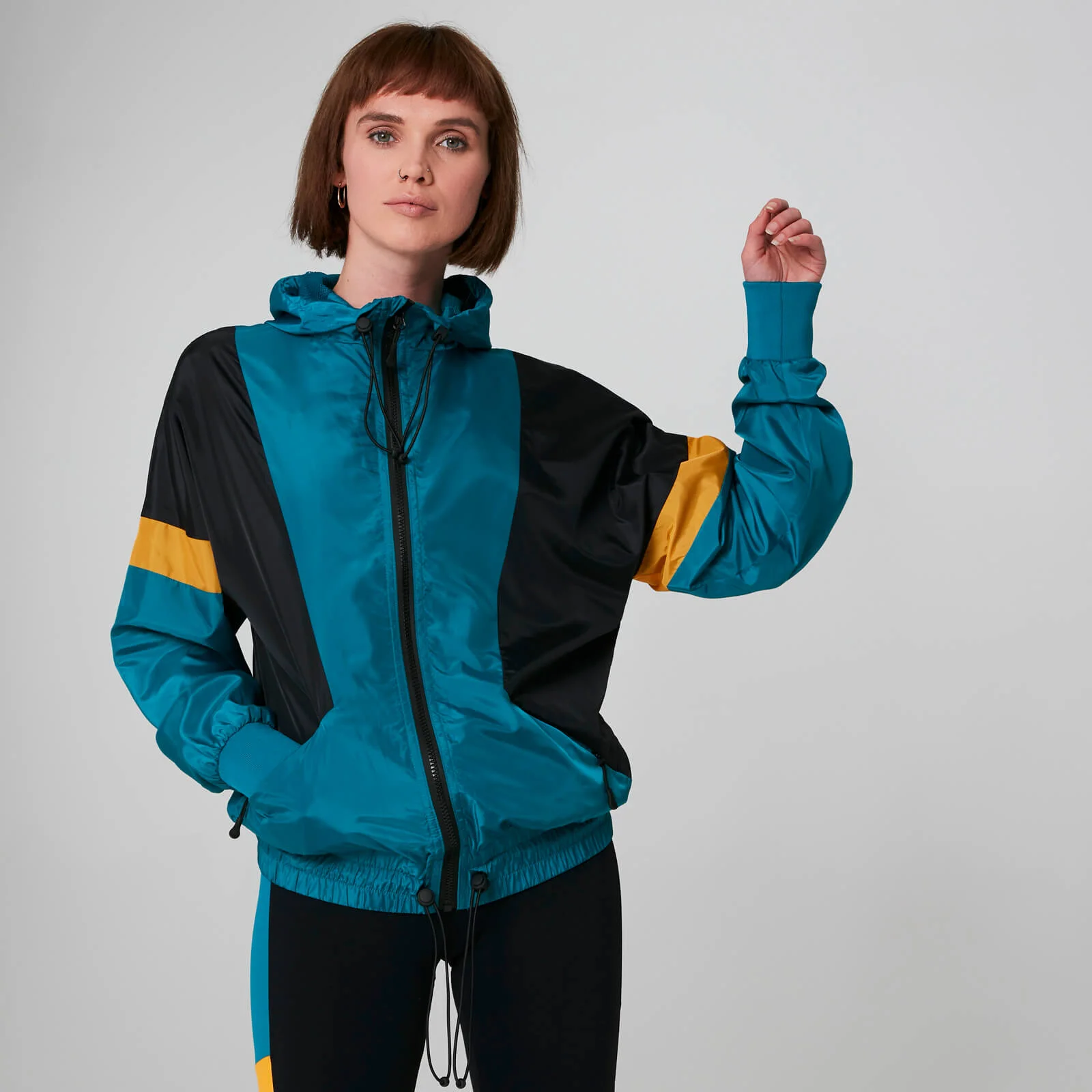 MP Women's Colour Block Windbreaker - Lagoon - XS الصورة 1