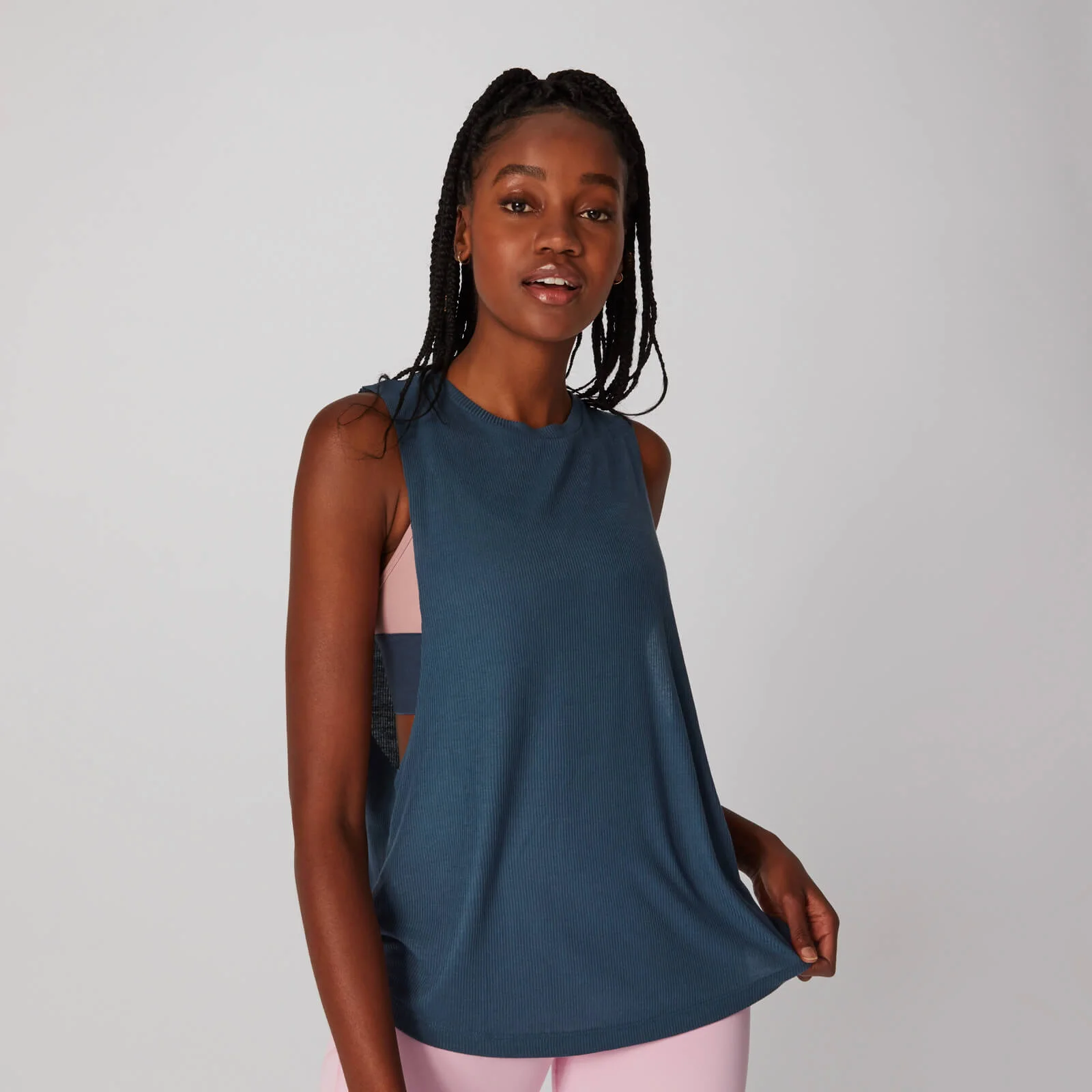 MP Women's Rib Drop Armhole Vest - Dark Indigo - XS الصورة 1