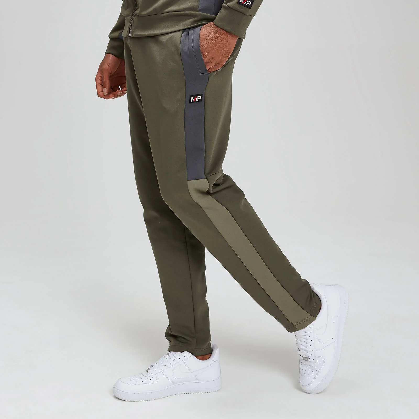 MP Men's Colour Block Trackie Joggers - Birch - XS الصورة 1