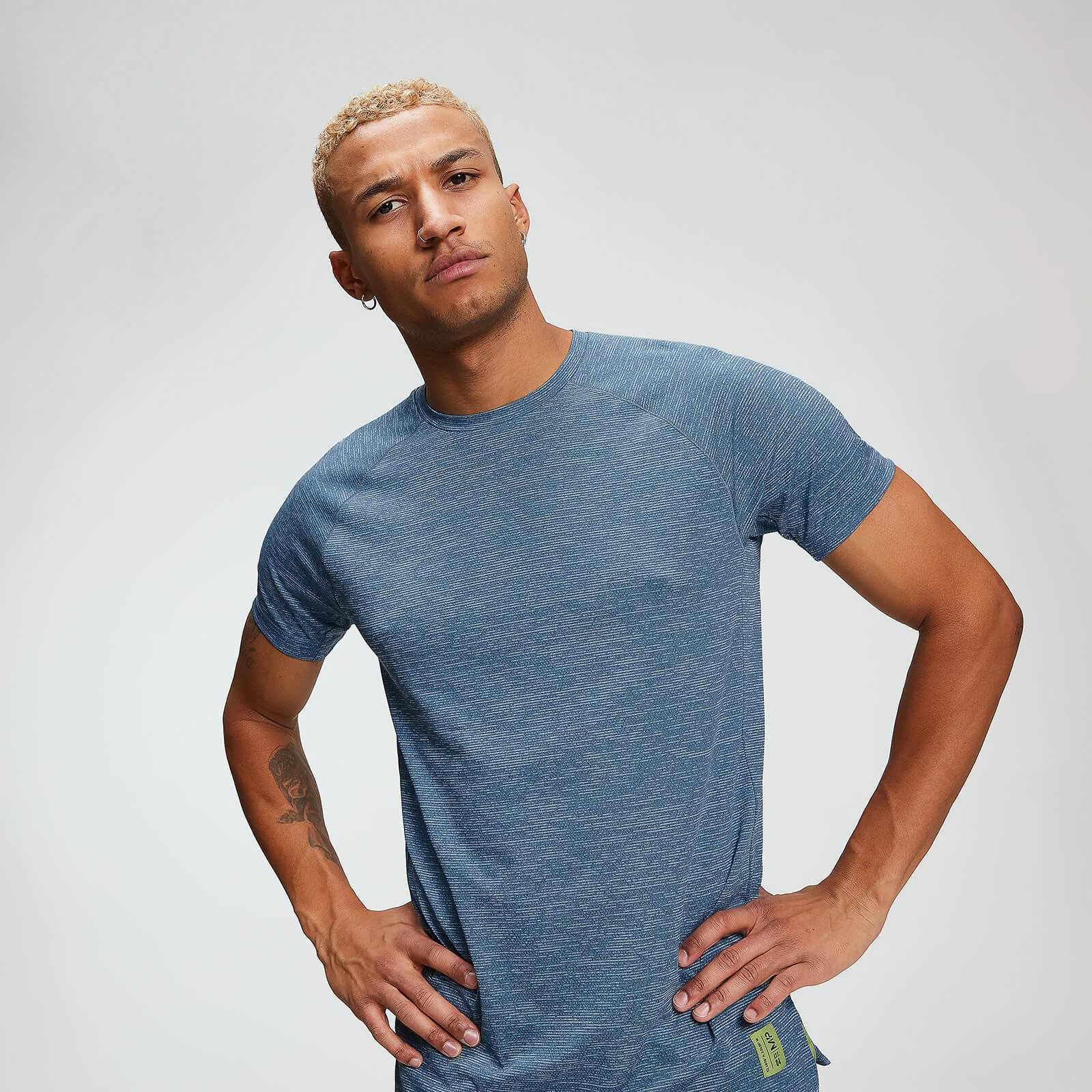 MP Men's Training T-Shirt - Washed Blue Marl - XS الصورة 1