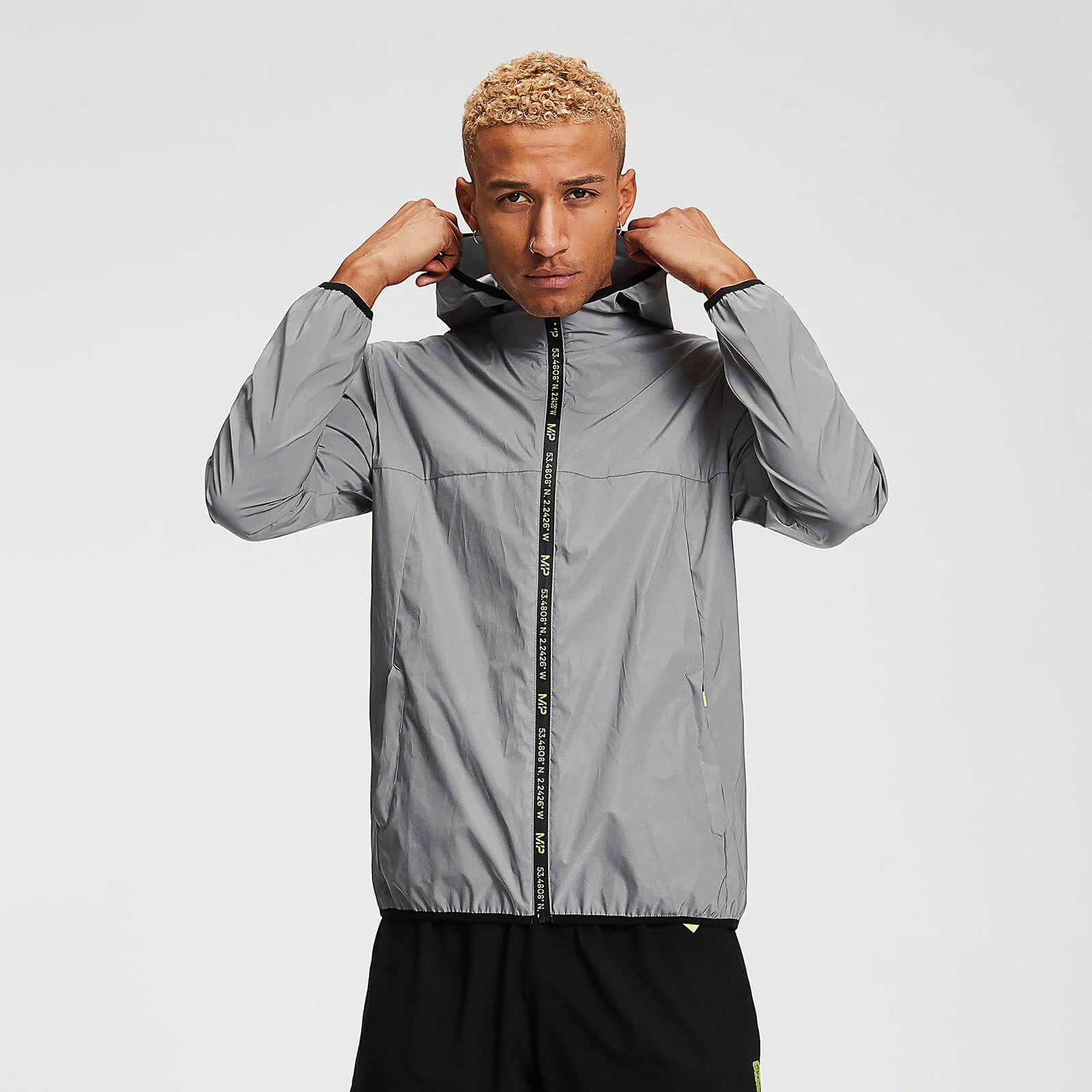 MP Men's Training Reflective Jacket - Silver - XS الصورة 1