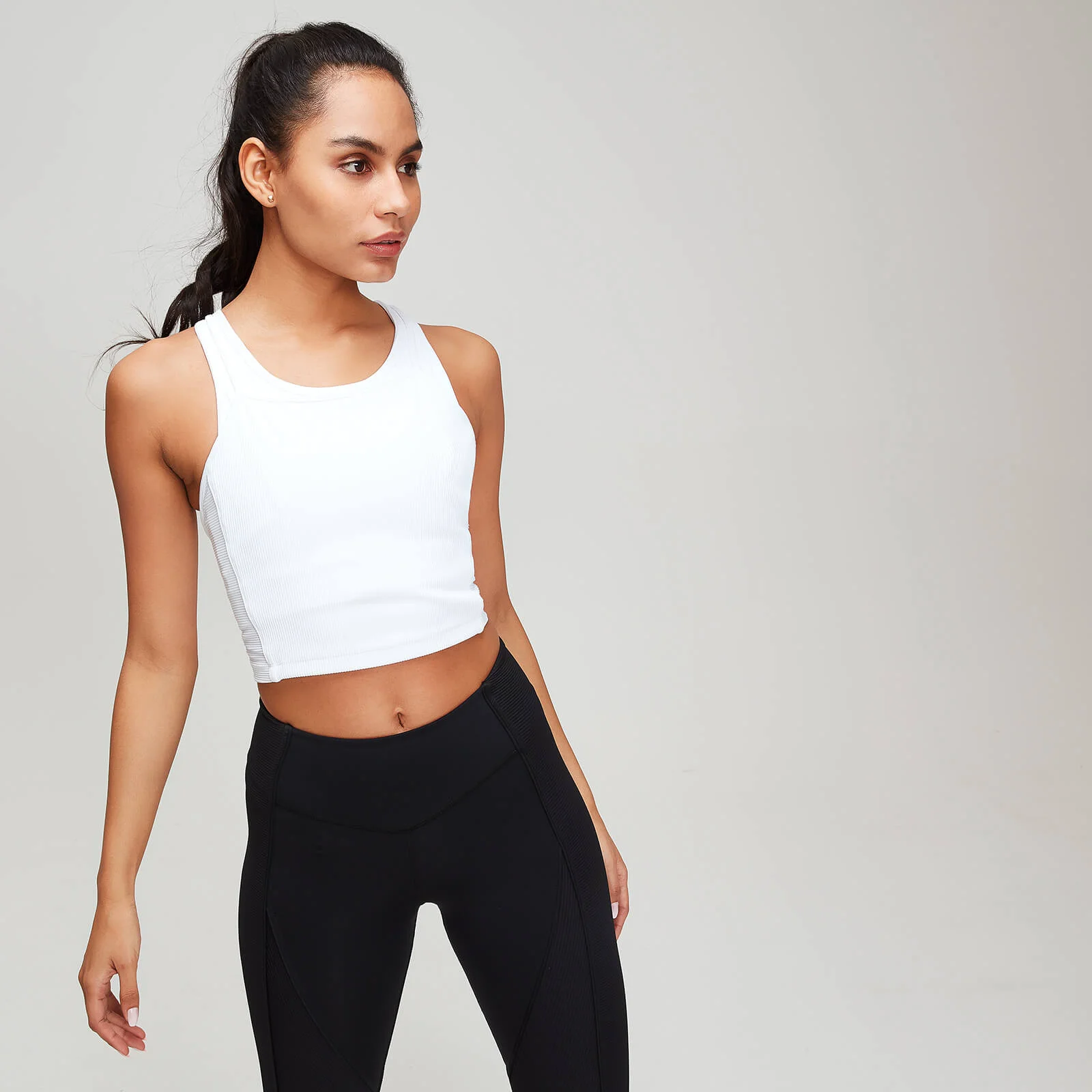 MP Textured Training Women's Vest - White - XS الصورة 1