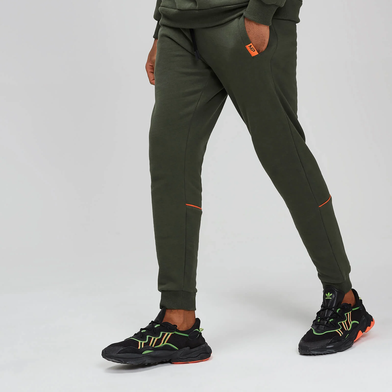 MP Rest Day Men's Piped Calf Joggers - Army Green - XS الصورة 1