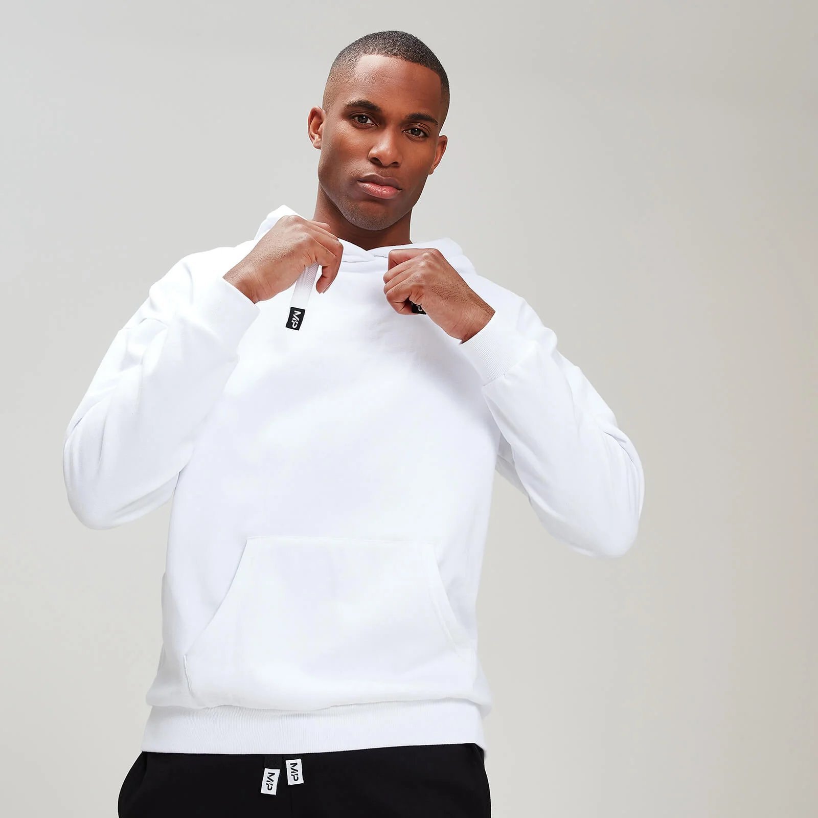 MP Men's Rest Day Stripe Overhead Hoodie - White - XS الصورة 1
