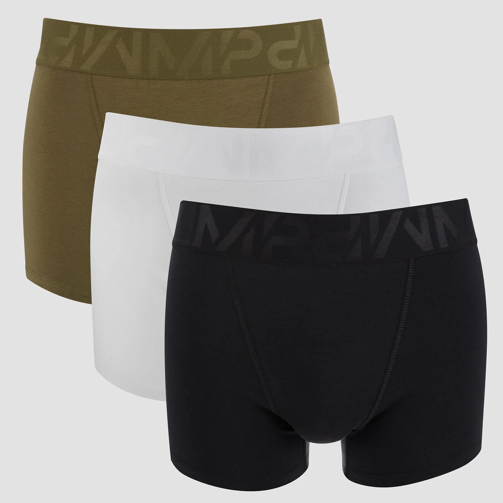 MP Men's Sport Boxers - Black/Khaki/White (3 Pack) - XS الصورة 1