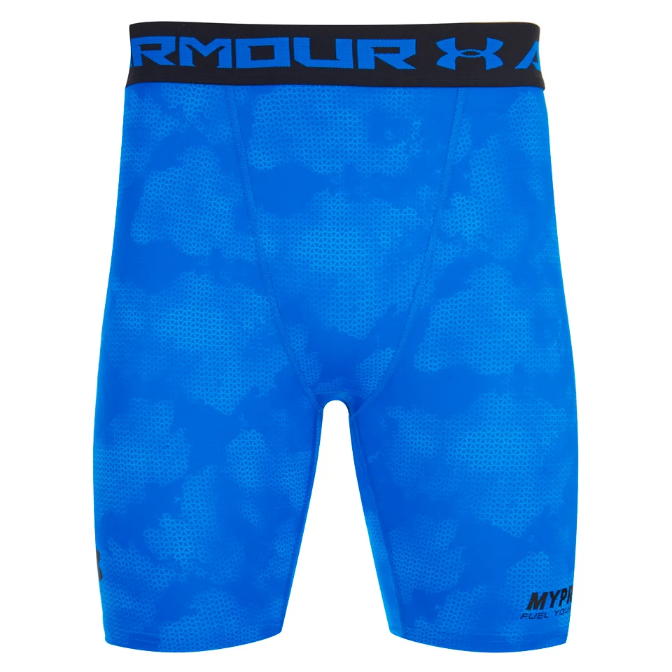 Under Armour Men's Heat Gear Compression Shorts - Blue الصورة 1