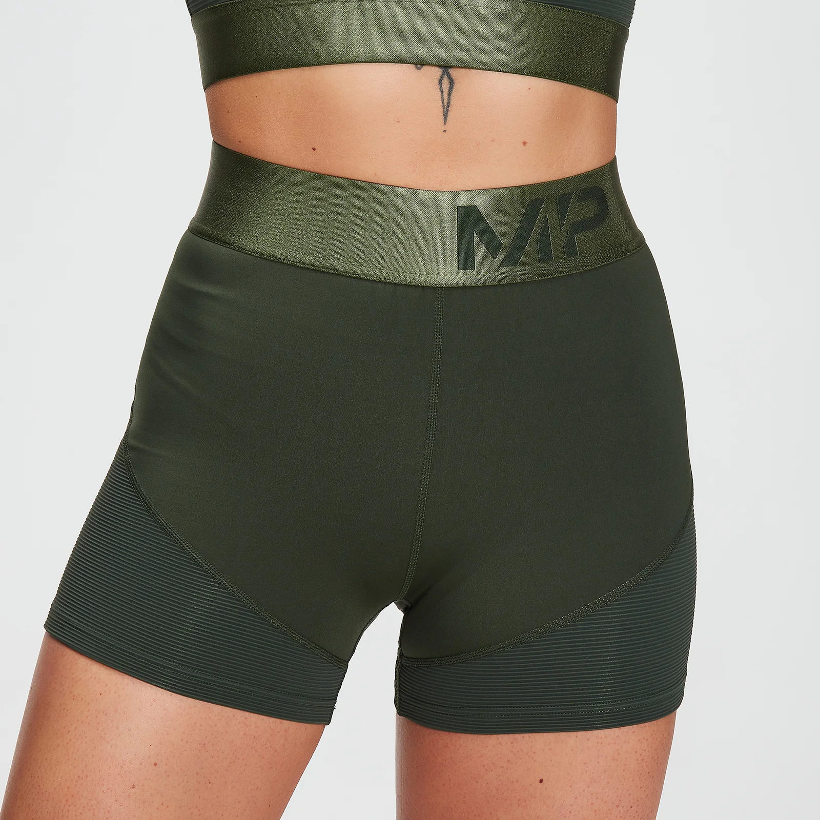 MP Women's Adapt Textured Shorts- Dark Green - XXS الصورة 1