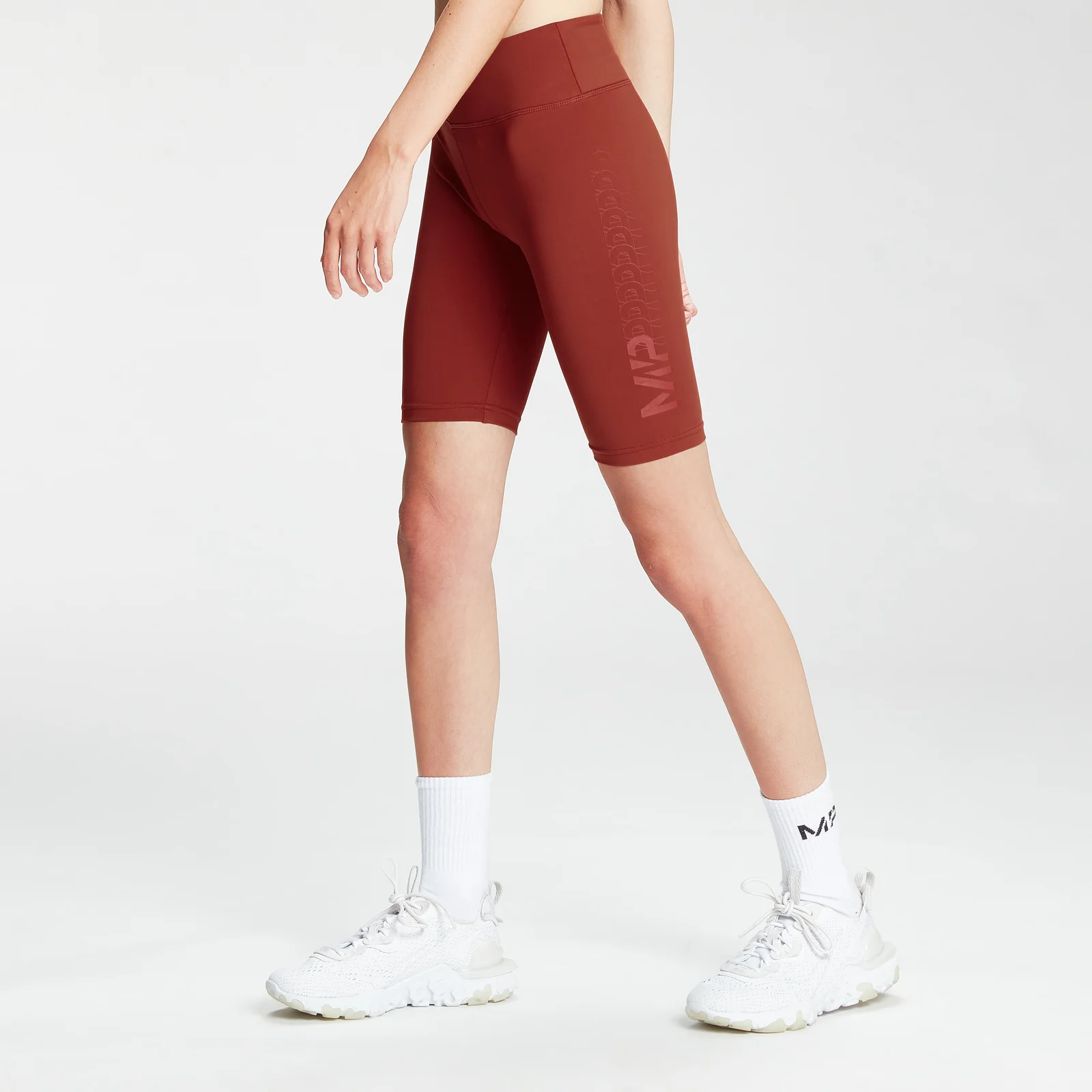 MP Women's Fade Graphic Training Cycling Shorts - Burnt Red - XXS الصورة 1