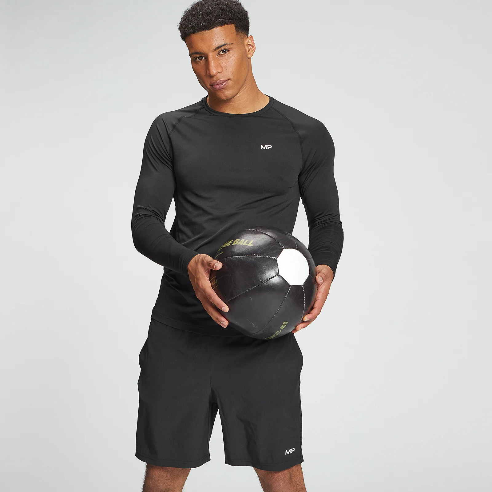 MP Men's Tempo Graphic Long Sleeve Top - Black - XXS الصورة 1