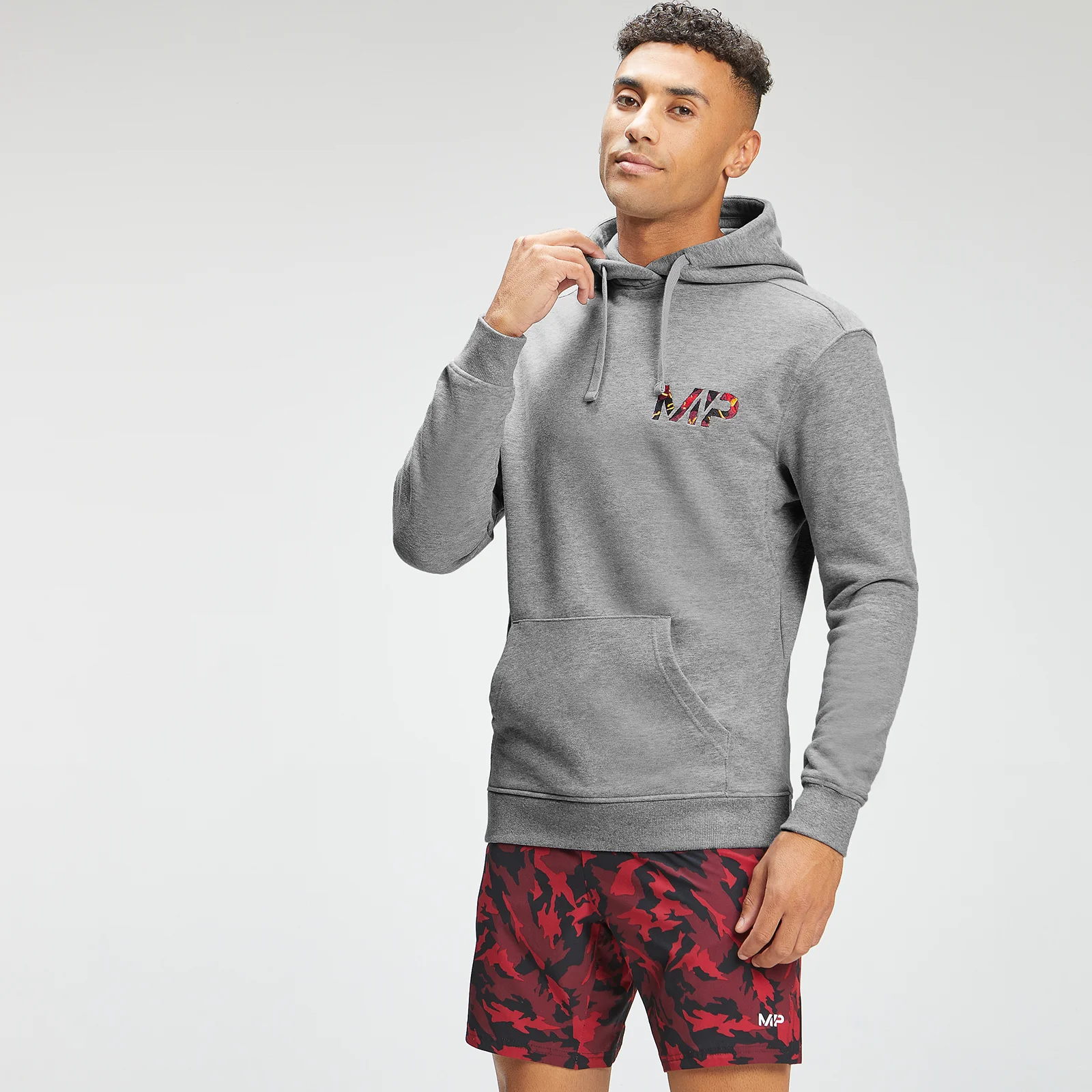 MP Men's Adapt Embroidered Hoodie - Storm Grey Marl - XXS الصورة 1