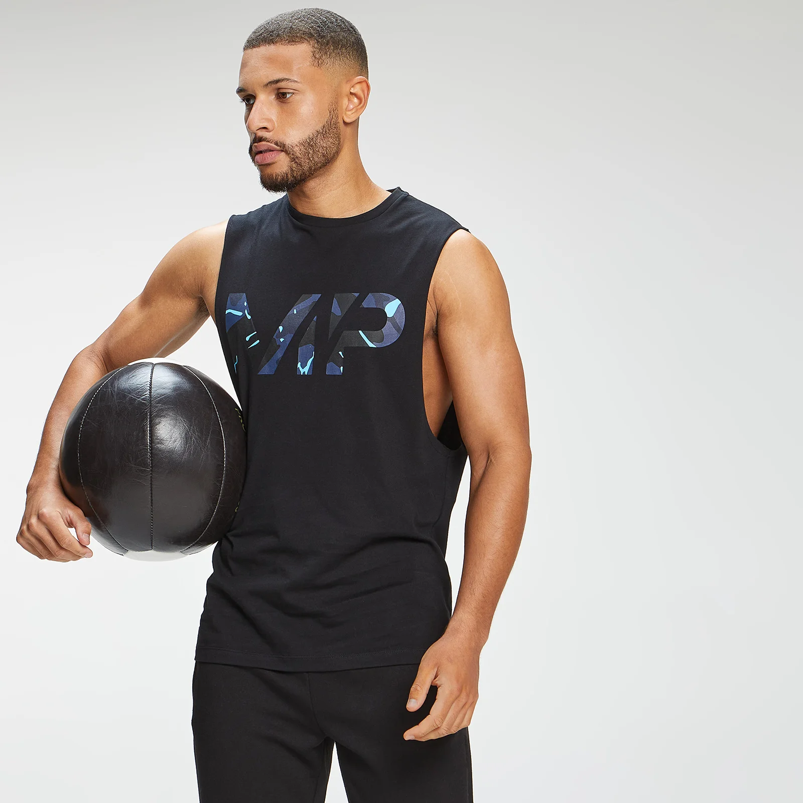 MP Men's Adapt Camo Logo Tank Top | Black/Blue Camo | MP - XXS الصورة 1