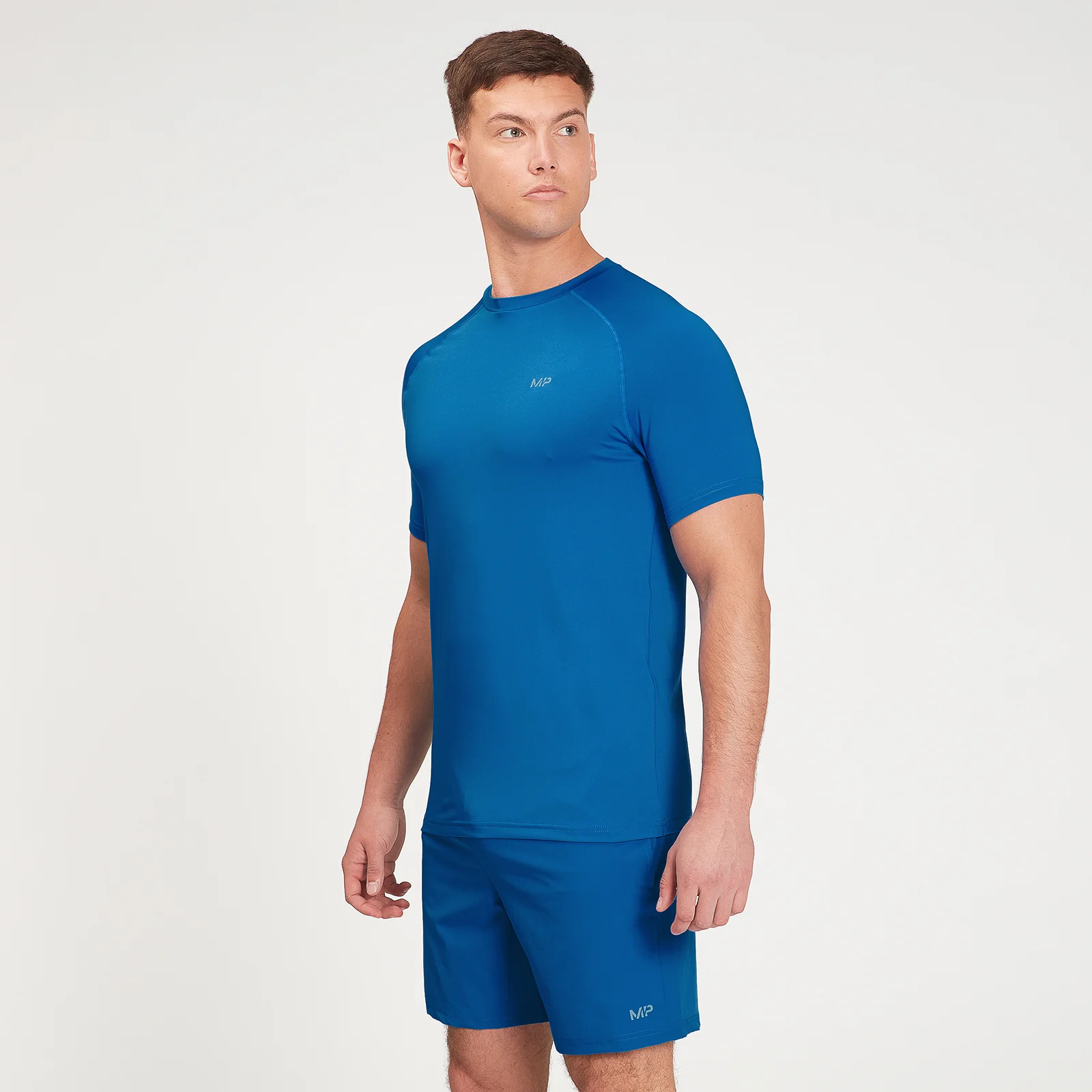 MP Men's Graphic Running Short Sleeve T-Shirt - True Blue - XXS الصورة 1