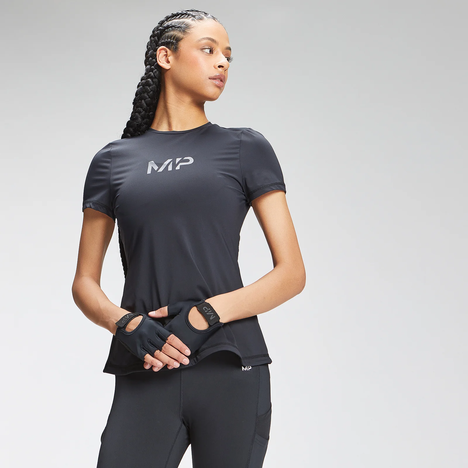 MP Women's Tempo Short Sleeve Top - Black - XXS الصورة 1