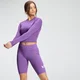 توب رياضي قصير بأكمام طويلة للسيدات من MP - Deep Lilac