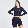 توب Shape بكمّين طويلين وبدون درزات خياطة من MP للسيدات - لون كحلي