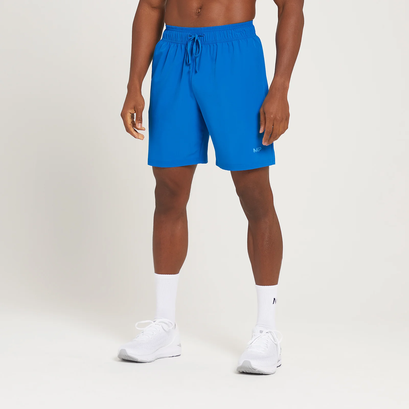 MP Men's Linear Mark Graphic Training Shorts - True Blue - XXS الصورة 1