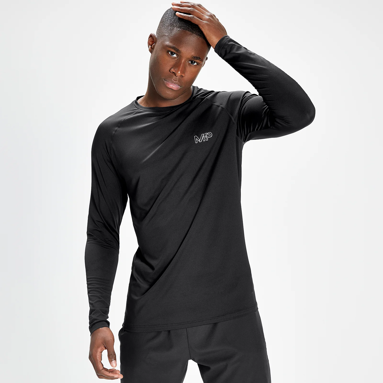 MP Men's Infinity Mark Graphic Training Long Sleeve T-Shirt - Black - XXS الصورة 1