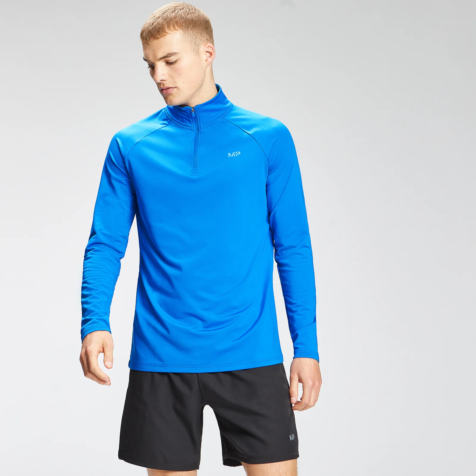 MP Men's Repeat Graphic Training 1/4 Zip - True Blue - XXS الصورة 1