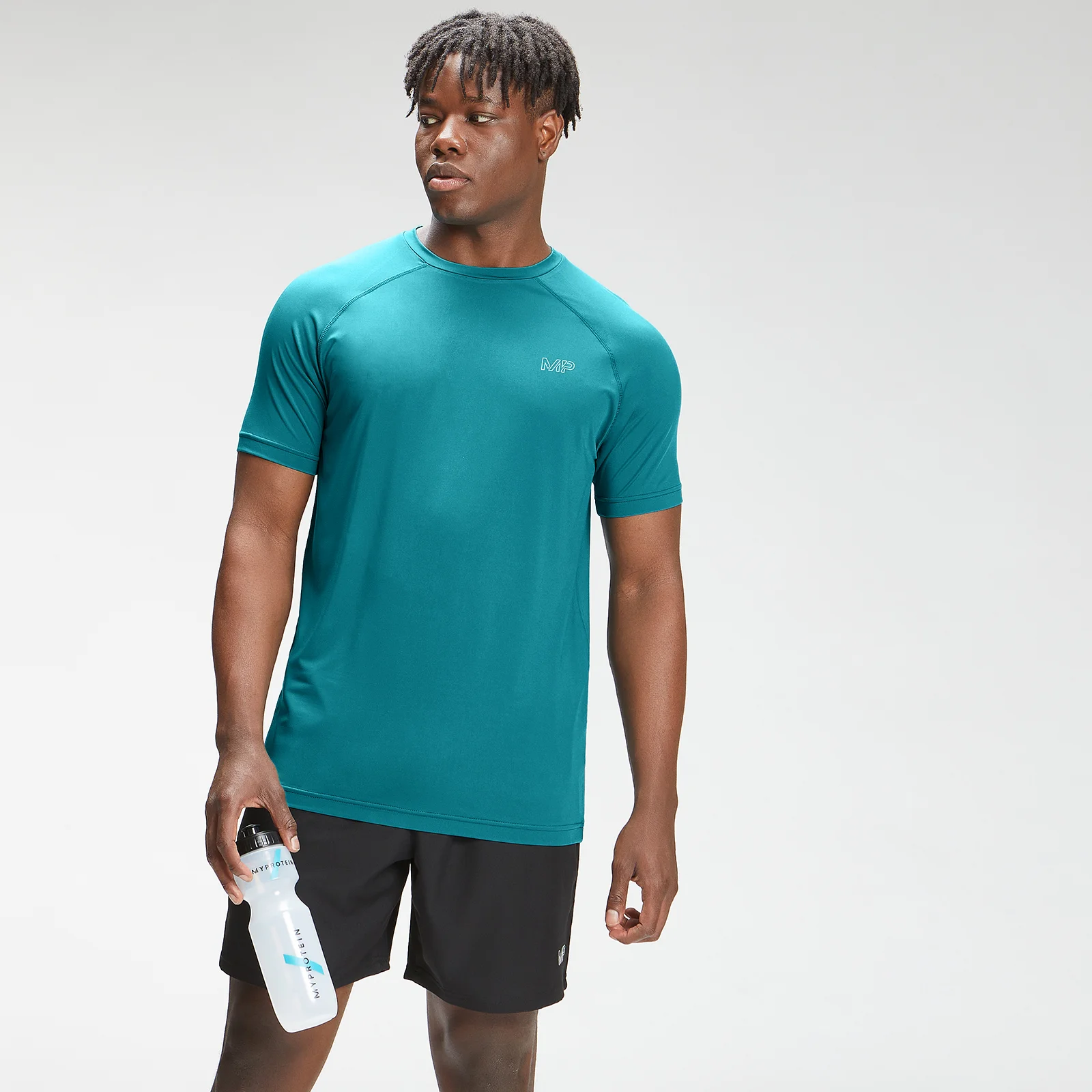 MP Men's Repeat Mark Graphic Training Short Sleeve T-Shirt - Teal - XXS الصورة 1