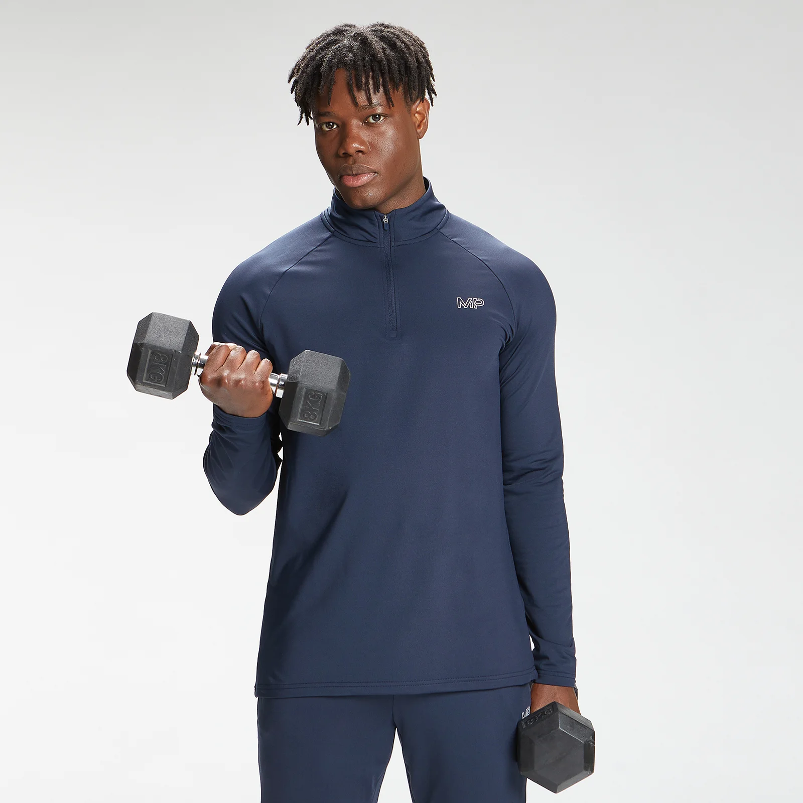 MP Men's Repeat Mark Graphic Training 1/4 Zip - Petrol Blue - XXS الصورة 1