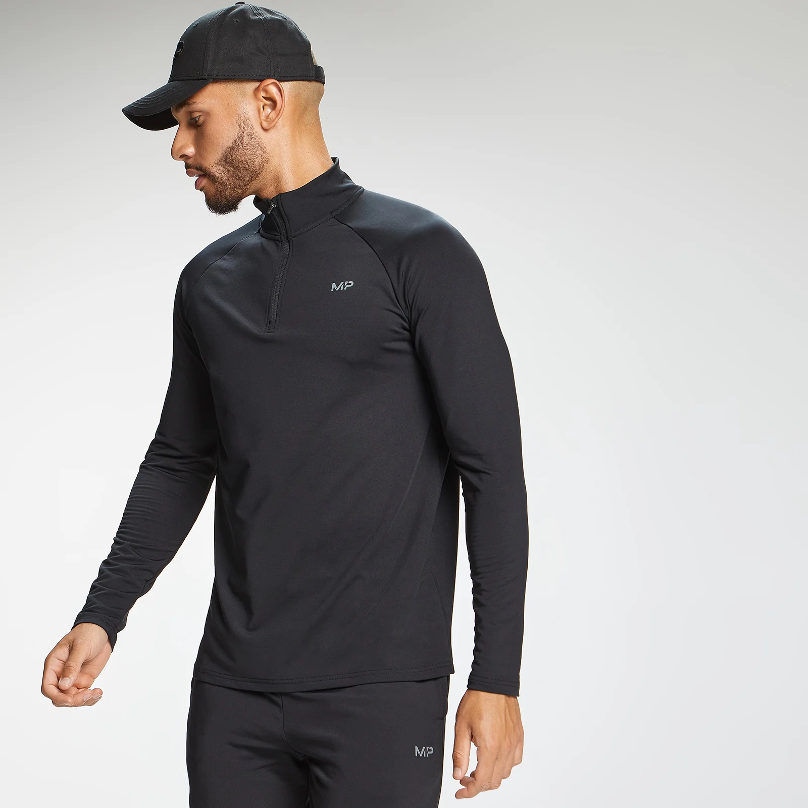 MP Men's Graffiti Graphic Training 1/4 Zip - Black - XXS الصورة 1