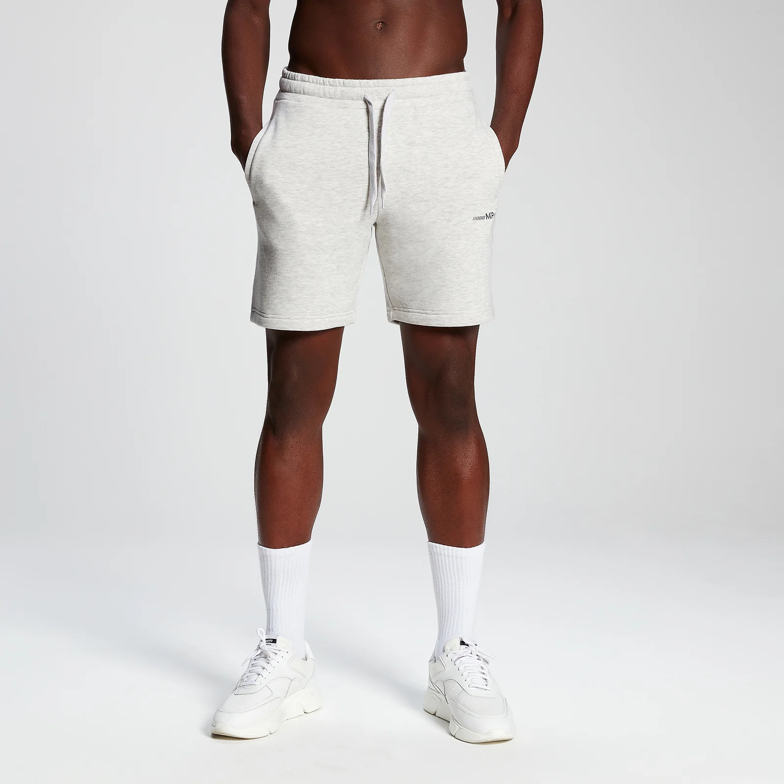 MP Men's Mini Mark Graphic Shorts - Light Grey Marl - XXS الصورة 1