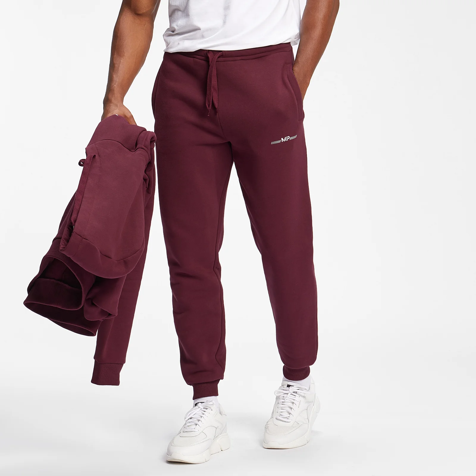 MP Men's Mini Mark Graphic Joggers - Merlot - XXS الصورة 1