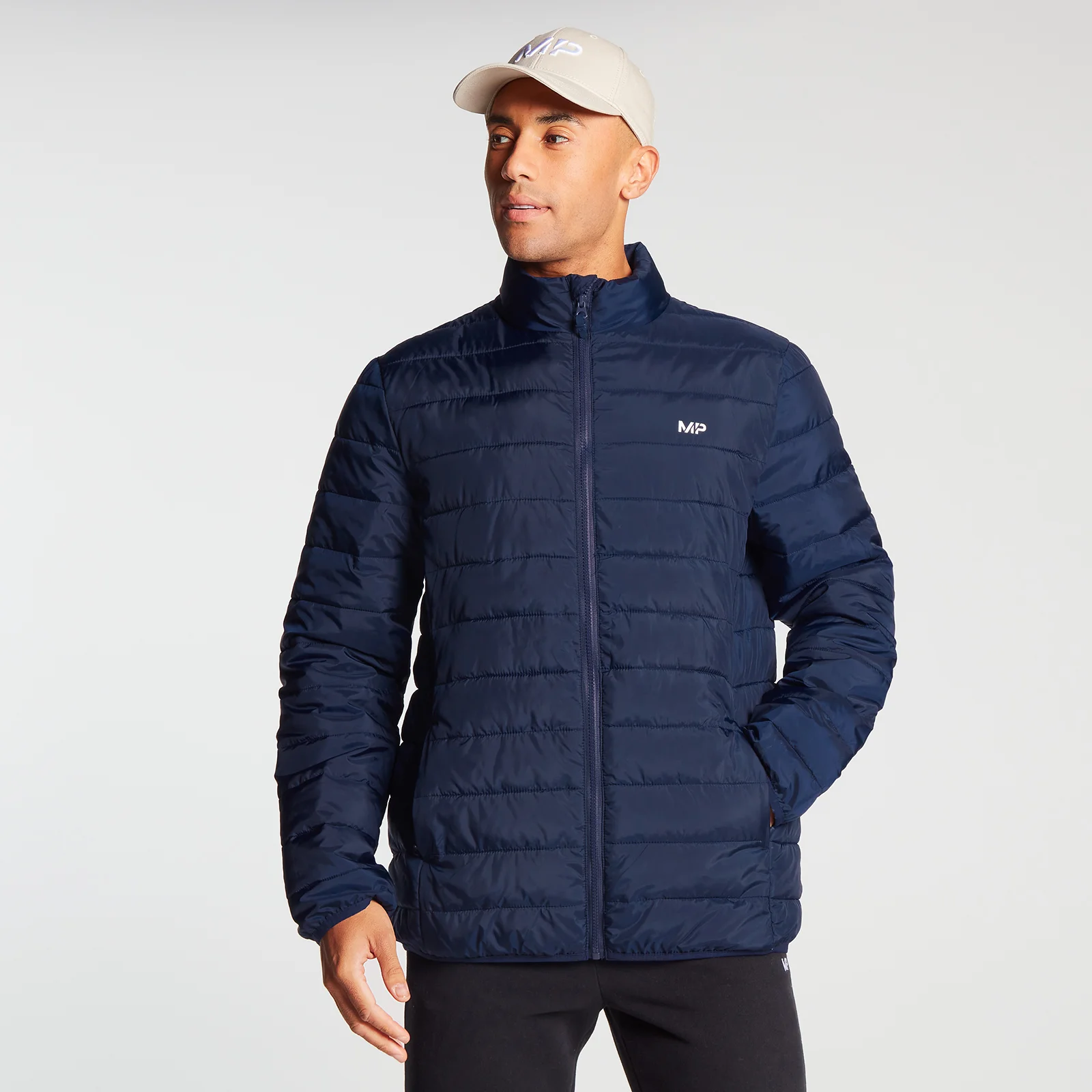 MP Men's Lightweight Packable Puffer Jacket - Navy - XXS الصورة 1