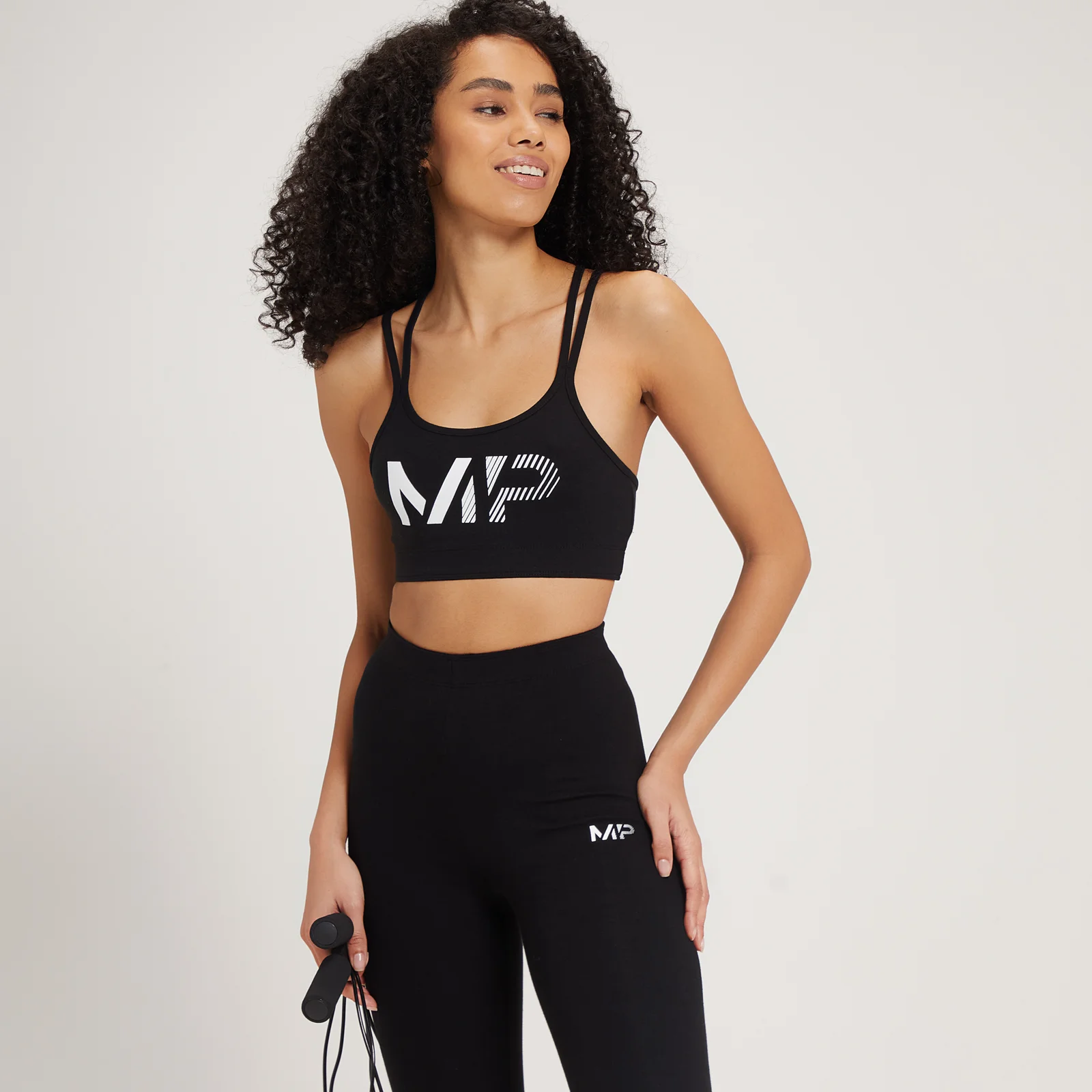 MP Women's Fade Graphic Sports Bra - Black - XXS الصورة 1