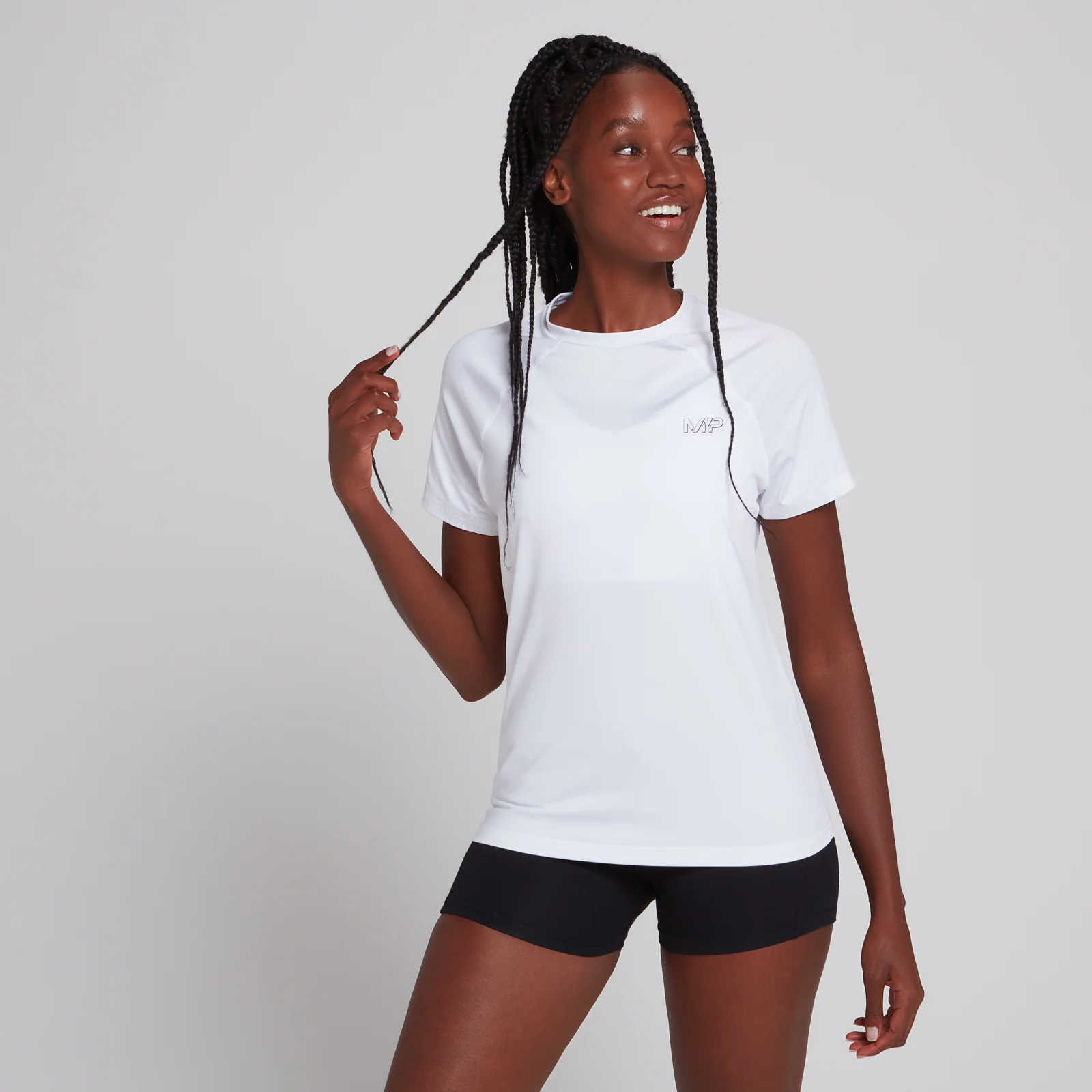 MP Women's Infinity Mark Training T-Shirt - White - XXS الصورة 1