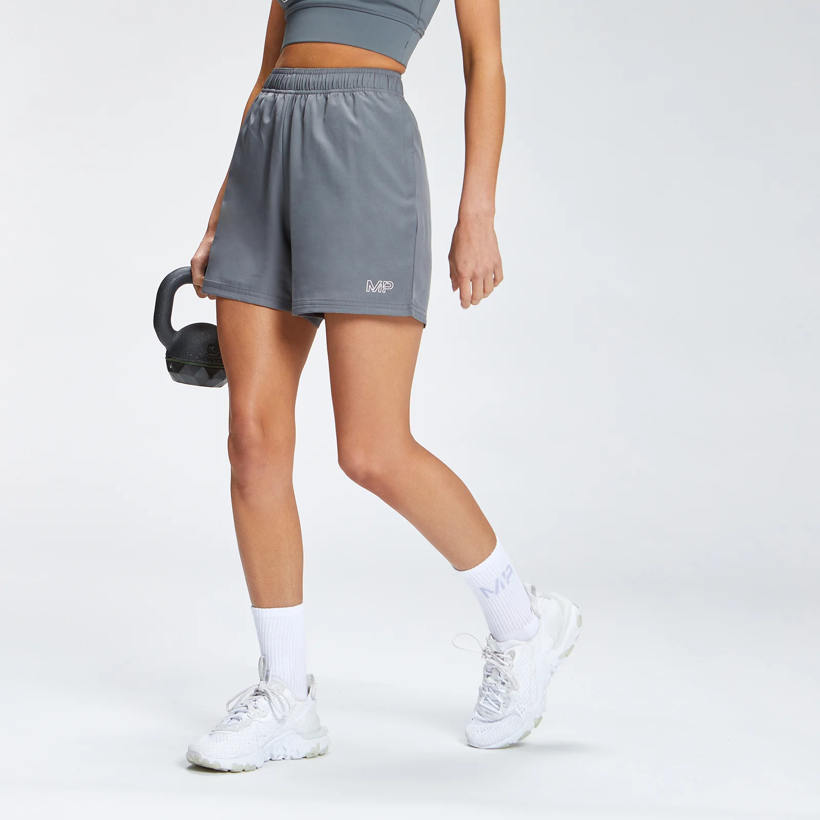 MP Women's Repeat Mark Graphic Training Shorts - Carbon - XXS الصورة 1