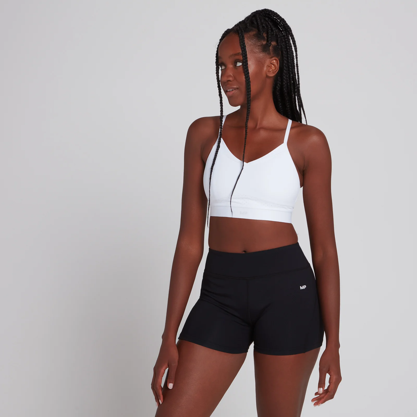 MP Women's Power Ultra Strappy Sports Bra - White - XXS الصورة 1